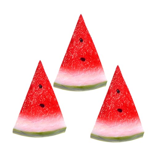 BESPORTBLE 3Stücke Realistische Wassermelonenscheiben Aus Simulierte Obstdekoration Für Kreative Partys Fotografie Und Heimdekoration von BESPORTBLE