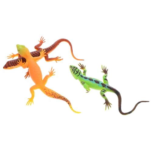BESPORTBLE 3Stücke Simulation Echsenmodell Realistische Reptilienfiguren als Lernspielzeug für Fördert Kreativität Vorstellungskraft und Motorische Fähigkeiten von BESPORTBLE