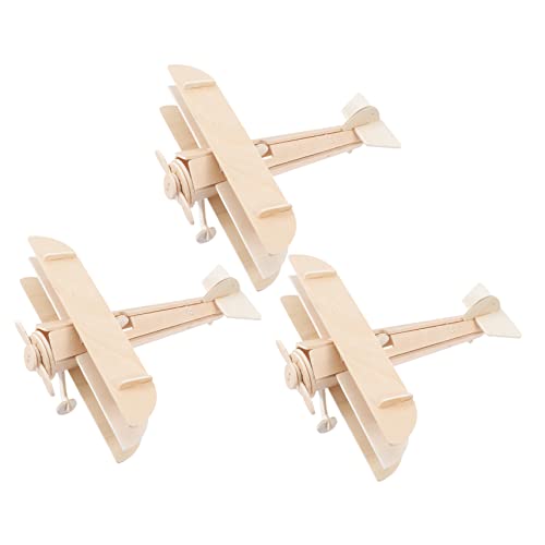 BESPORTBLE 3Stücke Teiliges DIY Flugzeugmodell Bausatz aus Holz für Kreatives Rätselspielzeug Fantasie und Kreativität Geburtstagsgeschenke oder Gemeinsame BESPORTBLE 3Stücke Teiliges DIY Flugzeugmodell Bausatz aus Holz für Kreatives Rätselspielzeug Fantasie und Kreativität Geburtstagsgeschenke oder Gemeinsame von BESPORTBLE