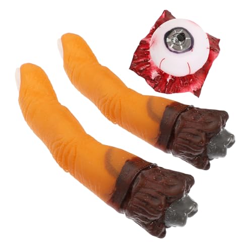 BESPORTBLE 3Stücke Teiliges Gruselige Halloween Deko Realistische Nachbildungen Von Menschlichen Organen Augen Kurze Und Lange Finger Für Schaurige Partys Und Dekorationen von BESPORTBLE