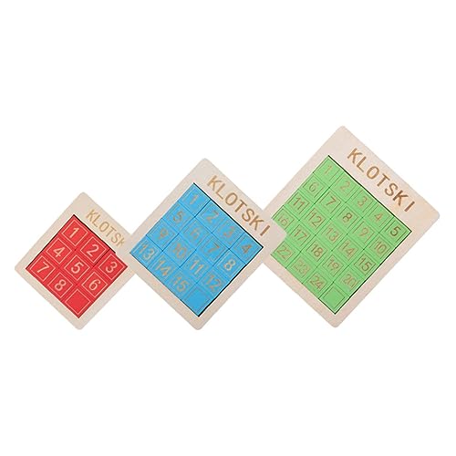 BESPORTBLE 3Stücke Teiliges Holzspielzeug Schiebepuzzle Für Lernspielzeug Feinmotorik Pädagogisches Für Jungen Für Interaktive von BESPORTBLE