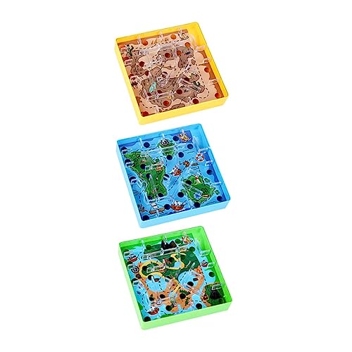 BESPORTBLE 3stücke Teiliges Kinderspielzeug Labyrinth-erkundungsspiel Gleichgewichtsübungsspielzeug Spielerische Früherziehung Praktische Fähigkeiten Fördern Robustes Cartoon-Design von BESPORTBLE