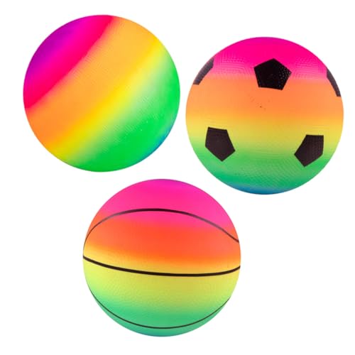 BESPORTBLE 3Stücke Teiliges Spielplatz Bälle Bouncing Balls für Kindergarten Schule Home für Jungen und Fördert Hand Augen Koordination und Motorische Fähigkeiten von BESPORTBLE