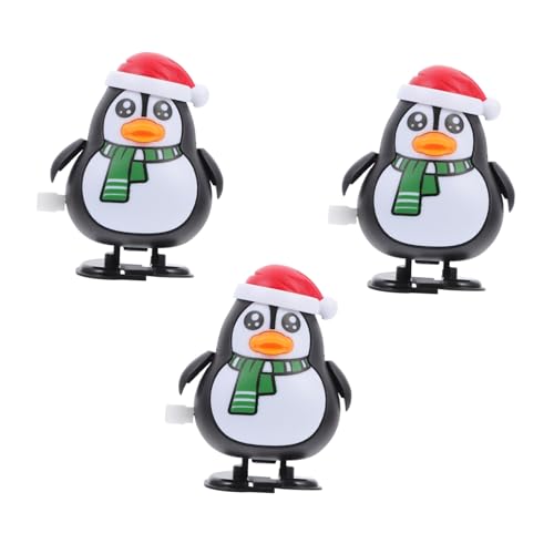 BESPORTBLE 3Stücke Weihnachts Aufziehspielzeug Lustige Pinguin Figuren für für Weihnachtsfeiern und Neujahrsfeiern Sicher und Farbenfroh Weihnachtliche von BESPORTBLE