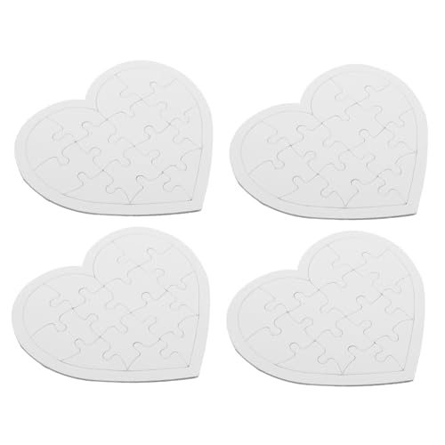 BESPORTBLE 4 Blätter DIY Blank Puzzle Teilig Papier Puzzleteile zum Bemalen und Gestalten Leichte Sichere Bastelmaterialien für Zuhause Schule Reise Vielseitig für Kreative DIY Kunstwerke von BESPORTBLE