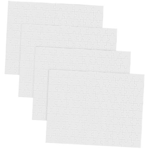 BESPORTBLE 4 Blätter DIY Holzpuzzle Blanko Puzzleteile Sicher Robust zum Ausmalen Doodle Malen Kreatives Bastelmaterial für Kreative von BESPORTBLE