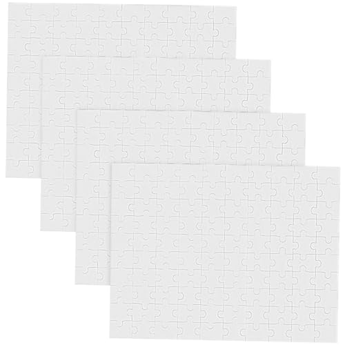 BESPORTBLE 4 Blätter Leere Puzzles zum Ausmalen DIY Puzzlestücke für Handwerkliche Materialien aus Sicherem für Kreative Aktivitäten und Bildung von BESPORTBLE