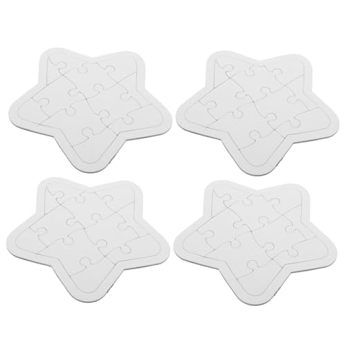 BESPORTBLE 4 Blätter Leere Puzzlestücke für DIY Bastelprojekte aus Papier für Zeichenspaß Vielseitig Einsetzbar für Kreatives Gestalten und Lernen von BESPORTBLE