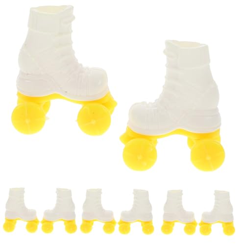 BESPORTBLE 4 Paare Miniature Skischuhe für Puppen Winteraccessoires für Puppen Niedliche Schlittschuhe für Miniatur Szenen für Winter Themen und von BESPORTBLE