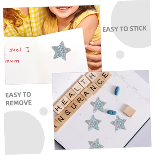 BESPORTBLE 4 Rollen wasserdichte Reflektierende Sternaufkleber Selbstklebende Belohnungssticker in Gold und Silber Pentagram Prints Geeignet für Schüler Dekoration und Belohnung von BESPORTBLE