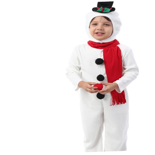 BESPORTBLE 4 STÜCKE Schneemann Kostüm Teilig Jumpsuit Schal Mütze Rote Nase Cosplay Outfit für Weihnachten Karneval Party Nylon Fasching Verkleidung BESPORTBLE 4 STÜCKE Schneemann Kostüm Teilig Jumpsuit Schal Mütze Rote Nase Cosplay Outfit für Weihnachten Karneval Party Nylon Fasching Verkleidung von BESPORTBLE