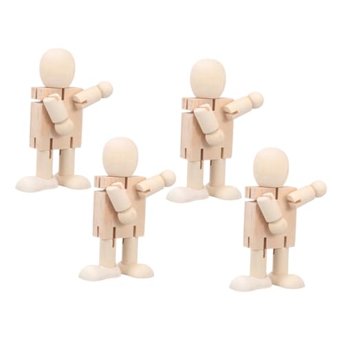 BESPORTBLE 4 Sätze DIY Holzroboter Figuren Unvollendete Holzpuppen Für Kreative Bastelprojekte Anpassbare Holzspielzeuge Für Gestalten 4 Stück * 4 BESPORTBLE 4 Sätze DIY Holzroboter Figuren Unvollendete Holzpuppen Für Kreative Bastelprojekte Anpassbare Holzspielzeuge Für Gestalten 4 Stück * 4 von BESPORTBLE