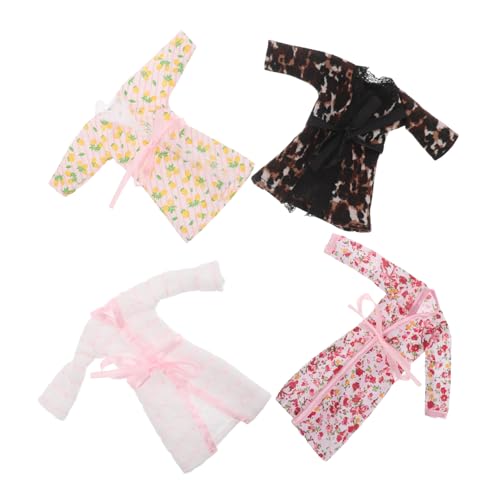 BESPORTBLE 4 Sätze Doll Bathrobe Teiliges Sommer Badeanzug Zubehör für Puppen Stylische und Süße Outfits mit Handtuch und Kopftuch für Puppenhaus Badezimmer Sommermode für Puppen von BESPORTBLE