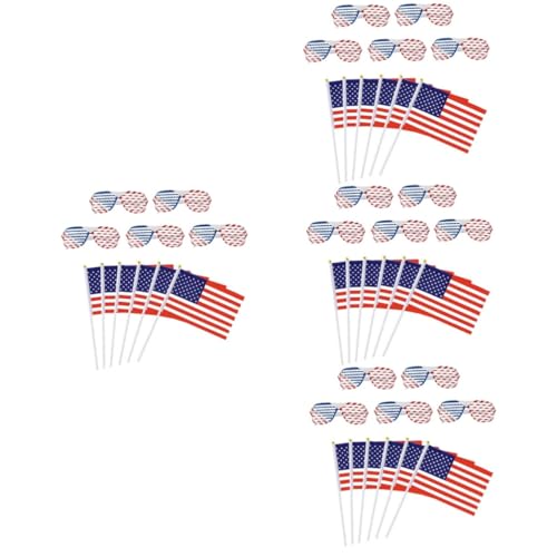 BESPORTBLE 4 Sätze Flag-Brille Büro-Schreibtisch-Dekor patriotische Flagge amerikanische Flagge von BESPORTBLE
