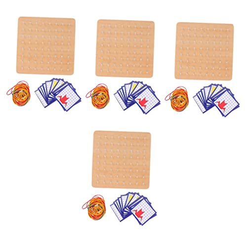 BESPORTBLE 4 Sätze Montessori Holz Geoboard Nagelbrett Nägel Großes Lernspielzeug für Mathematik Kreatives aus Holz mit Glatter Oberfläche und Kindersicherer Verarbeitung BESPORTBLE 4 Sätze Montessori Holz Geoboard Nagelbrett Nägel Großes Lernspielzeug für Mathematik Kreatives aus Holz mit Glatter Oberfläche und Kindersicherer Verarbeitung von BESPORTBLE