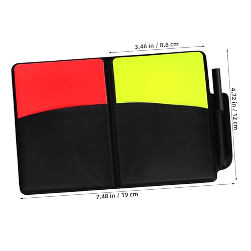 BESPORTBLE 4sätze Rote Und Gelbe Karten Mit Halter Punktebuch Und Bleistift Für Fußball Und Volleyballschiedsrichter Set Aus Robustem PVC-Material BESPORTBLE 4sätze Rote Und Gelbe Karten Mit Halter Punktebuch Und Bleistift Für Fußball Und Volleyballschiedsrichter Set Aus Robustem PVC-Material von BESPORTBLE