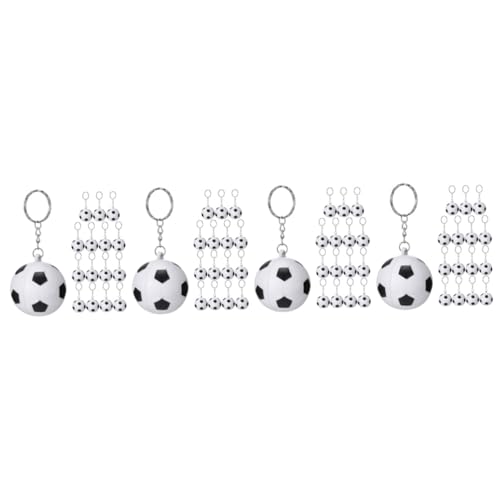 BESPORTBLE 4 Sätze Teiliges Pu Fußball Schlüsselanhänger Multifunktionale Taschenanhänger Für Kindergeburtstagsfeiern Und Belohnungen Langlebig 15 Stücke * 4 von BESPORTBLE
