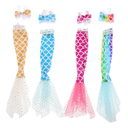 BESPORTBLE 4sätze Teiliges Puppenkleidung Für Dolls Glitzernde Meerjungfrauenkleidung Und Bikinis Für Kreatives Spielen Weiche Und Langlebige Materialien von BESPORTBLE