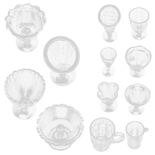 BESPORTBLE 4 Satz Miniatur Eisbecher Leicht Stabile Kunststoff Miniaturbecher für Puppenhaus Dekoration DIY Bastelprojekte Mini Haus Accessoires von BESPORTBLE