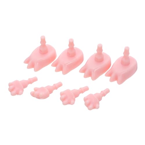 BESPORTBLE 4 Sets Winzige Puppenhände Und -füße, Kunststoffhände, Gelenke, Miniaturfüße, Ersatzteile Für Die Herstellung Kleiner Puppen, DIY-zubehör von BESPORTBLE