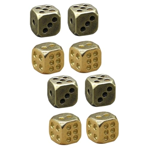 BESPORTBLE 4 Stück Alte Messing Würfel - Solide Metall RPG Würfel Für Rollenspiele - Lernspiele Und Partys Perfekte Ergänzung Für Brettspiele Und Tabletop Abenteuer von BESPORTBLE