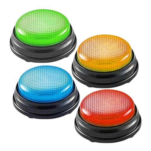 BESPORTBLE 4 Stück Antwortknöpfe mit Sound Interaktive Quizspielzeuge für Klassenzimmer und Spieleabende für Teamwettbewerbe und Familienspiele Robustes Design aus Leuchtende Farben von BESPORTBLE