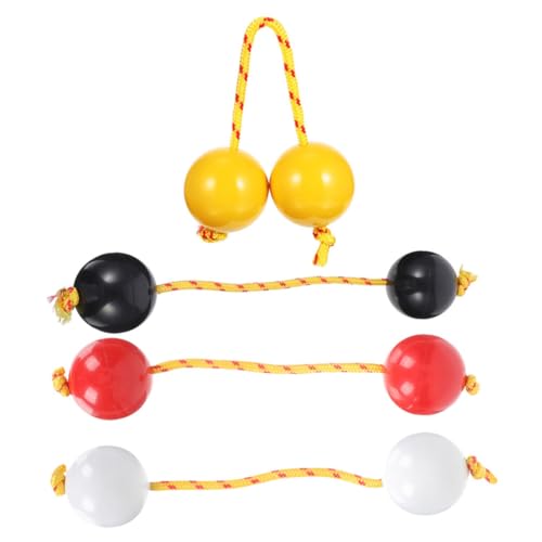 BESPORTBLE 4 Stück Aslatuas Rhythmischer Ball Leichter Tragbarer Doppelter Kalebassen Shaker Afrikanisches Percussion Instrument für Party Musik Fingerkoordination Geeignet für Jugendliche von BESPORTBLE