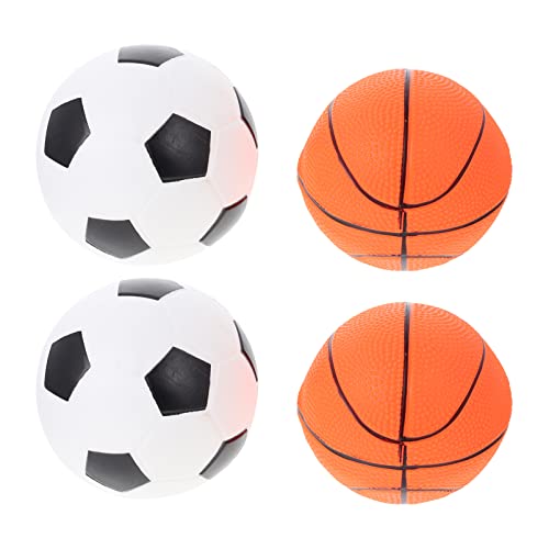 BESPORTBLE 4 Stück Aufblasbare Kinderbälle Fußball Basketball Leichtes für Drinnen und Draußen für Jungen Mädchen Fördert Bewegung und Spielspaß von BESPORTBLE