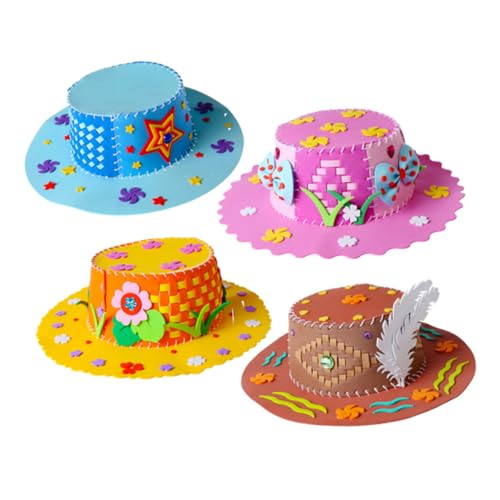 BESPORTBLE 4 Stück DIY Sonnenhut Set Teiliges Eva Bastelset für Mädchen Cartoon Design für Kindergarten und Kreative Aktivitäten der Vorschule BESPORTBLE 4 Stück DIY Sonnenhut Set Teiliges Eva Bastelset für Mädchen Cartoon Design für Kindergarten und Kreative Aktivitäten der Vorschule von BESPORTBLE