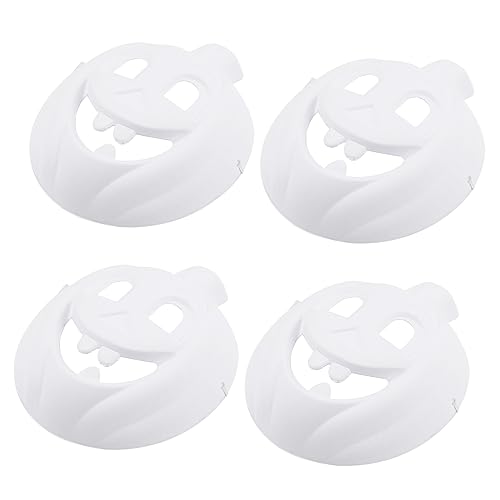 BESPORTBLE 4 Stück Diy Halloween Masken für Leere Pappmaske zum Bemalen Kreative Graffiti Masken für Halloween Party für Bastelprojekte und Schulveranstaltungen von BESPORTBLE