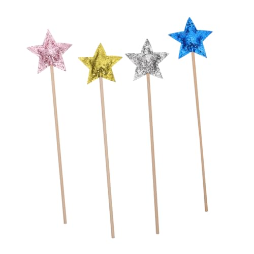 BESPORTBLE 4 Stück Feenstäbe mit Sternenform Glitzernde Zauberstäbe für Geburtstagsfeiern Cosplay und Bühnenaufführungen Gold Silber BESPORTBLE 4 Stück Feenstäbe mit Sternenform Glitzernde Zauberstäbe für Geburtstagsfeiern Cosplay und Bühnenaufführungen Gold Silber von BESPORTBLE