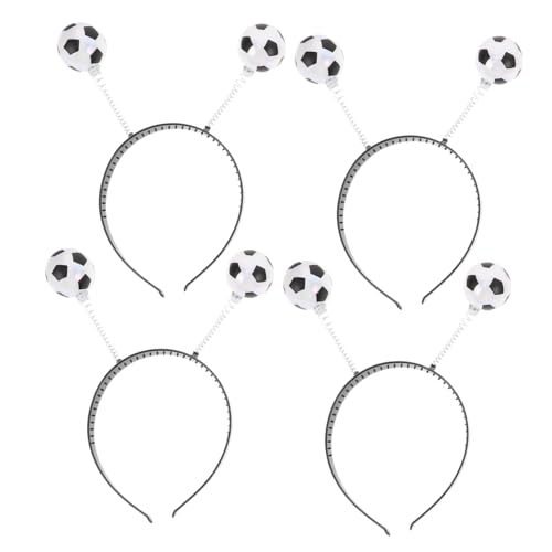 BESPORTBLE 4 Stück Fußball Haarbänder aus Leichtem Kunststoff Sportliche Fußball Party Haarreifen für Mädchen Stabile und Einfache Stirnbänder für Sportevents und Festivalzubehör von BESPORTBLE