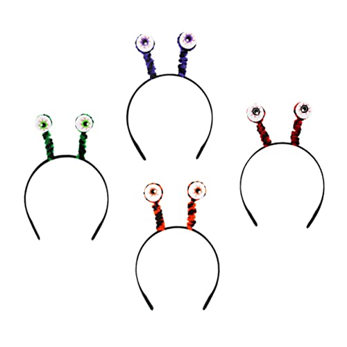 BESPORTBLE 4 Stück Halloween Haarreif Teilig mit Gruseligen Augenbällen Bunte Party Haarschmuck für Damen Kreative Kostüm Accessoires für Halloween Fest Karneval und Bühnenauftritte von BESPORTBLE
