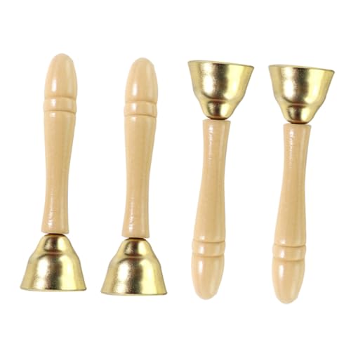 BESPORTBLE 4 Stück Holzspielzeug Glocken Musikinstrument mit Glatter Oberfläche Robust und Sicher Pädagogisches Klangspielzeug für Junge Mädchen und Kleinkinder Geeignet von BESPORTBLE