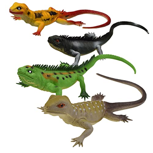 BESPORTBLE 4 Stück Künstliche Eidechsen Spielzeugfiguren Aus PVC – Realistische Reptilien Für Halloween-Dekoration Oder Als – Ideales Für Und Tierliebhaber von BESPORTBLE