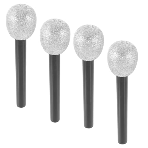 BESPORTBLE 4 Stück Mikrofon Glitzernde Schaumstoff Mikrofone für Partys Bühnenauftritte und Kreative Rollenspiele Party für Kleine Sängerinnen von BESPORTBLE
