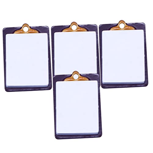 BESPORTBLE 4 Stück Mini Schreibtafel Modell Dekorative Requisite für Puppenhaus DIY Mini Clipboard Zubehör für Kreative Kinderzimmergestaltung von BESPORTBLE