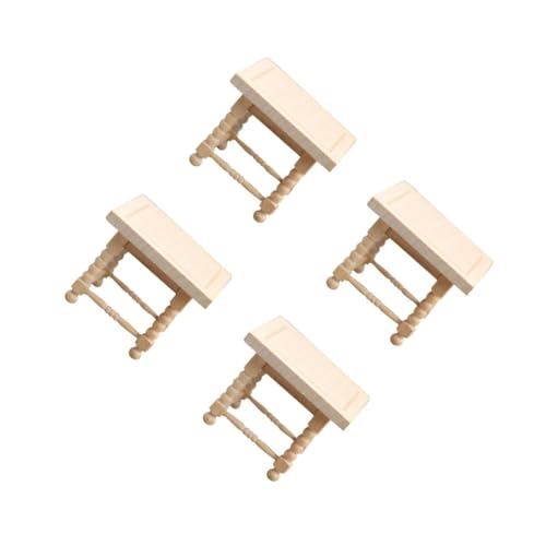 BESPORTBLE 4 Stück Miniatur Holz Teetisch Quadratisch Mini Endtisch für Puppenhaus Miniaturmöbel aus Holz Realistische Miniatur Dekoration für Kinderzimmer BESPORTBLE 4 Stück Miniatur Holz Teetisch Quadratisch Mini Endtisch für Puppenhaus Miniaturmöbel aus Holz Realistische Miniatur Dekoration für Kinderzimmer von BESPORTBLE