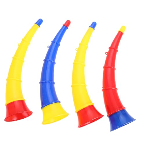 BESPORTBLE 4stücke Ochsenhorn-trompetenspielzeug Aus Plastik Für Junge Mädchen Party-Spielzeug Schulsport-schlaghorn Musikspielzeug Für Kindergarten Jubelhorn Für Frühe Bildung von BESPORTBLE