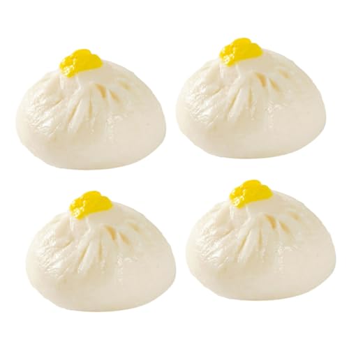 BESPORTBLE 4 Stück Realistische Dampfbrötchen Dekorationsmodell Teiliges PVC Langlebig Küche Fotografie Requisiten Kreative Essensdekoration von BESPORTBLE