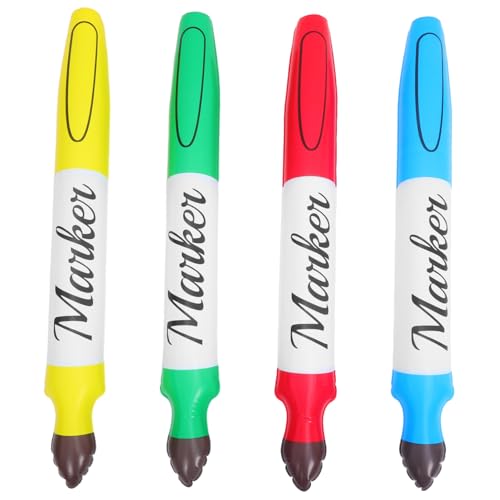 BESPORTBLE 4 Stück Riesige Aufblasbare Marker PVC Bunte Riesen Wachsmalstifte Für Party Dekoration Fotorequisiten Einschulung Wiederverwendbar Einfach Aufzublasen von BESPORTBLE