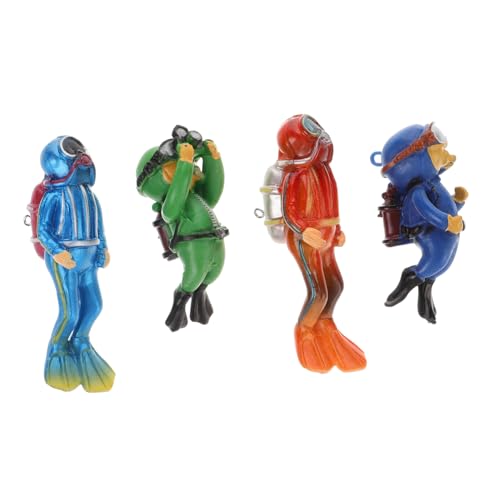 BESPORTBLE 4 Stück Schwimmende Taucher Modelle für Aquarien Teiliges aus Bunten Dekorationen für Fisch Tanks für Aquariengestaltung Wohlbefinden Ihrer Fische von BESPORTBLE