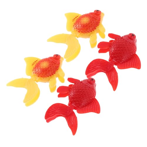 BESPORTBLE 4 Stück Simulations-goldfischmodell Gefälschter Künstlicher Fisch Für Becken Miniatur-aquarienfische Aquariumdekoration Aus Kunststoff Schwimmender Falscher Fisch Plastik von BESPORTBLE