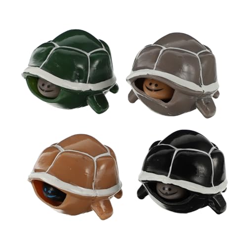 BESPORTBLE Squeeze Schildkröte Spielzeug 4 Stücke Dehnbares Stressabbau Spielzeug für Kinder und Erwachsene Sensorisches Quetschspielzeug für Entspannung und Zappeln von BESPORTBLE