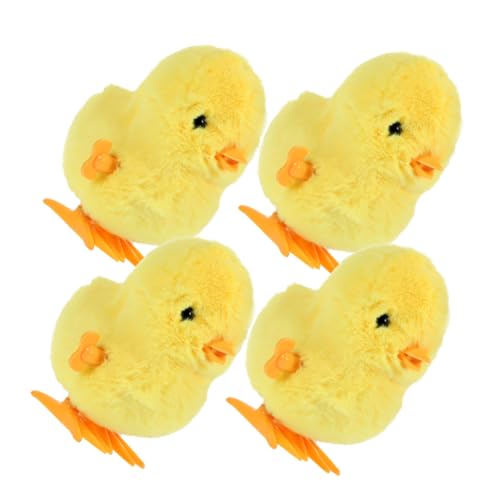 BESPORTBLE 4 Stück Teiliges Aufziehspielzeug für Niedliche Springende Küken aus Handbetriebene Wind up spielzeuge Lustige Frühlingsküken Party Geschenkset von BESPORTBLE