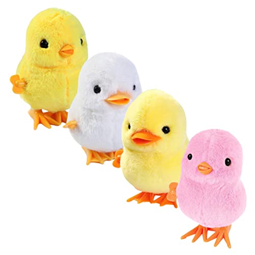 BESPORTBLE 4 Stück Teiliges Aufziehspielzeug mit Hüpfendem Küken und Ente Leicht Sicher und Kompakt für Drinnen und Draußen Fördert Motorische Fähigkeiten und Geeignet für Jungen und Mädchen von BESPORTBLE