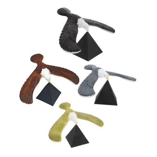 BESPORTBLE 4 Stück Teiliges Balancierspiel Vogel mit Adlerfigur und Pyramidenständer Stabiles Lernspielzeug für Fingerbalance Übung Familienspaß und Dekoration von BESPORTBLE