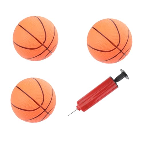 BESPORTBLE 4 Stück Teiliges Basketball Set Aufblasbare Mini Bälle mit Luftpumpe Leichte Outdoor und Indoor Sportbälle für Jungen und Mädchen für Ab Jahren Zufällige Farbe Zufällige Farbe von BESPORTBLE