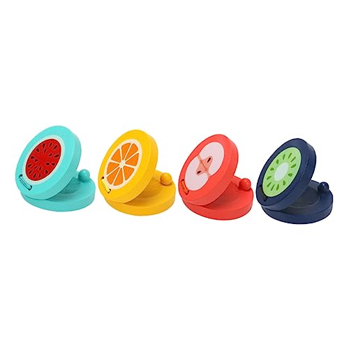 BESPORTBLE 4 Stück Teiliges Bunte Holz Frucht Kastagnetten für Handliche Finger Castanets mit Elastischem Band Pädagogisches Musikspielzeug zur Frühkindlichen für Jungen und Mädchen BESPORTBLE 4 Stück Teiliges Bunte Holz Frucht Kastagnetten für Handliche Finger Castanets mit Elastischem Band Pädagogisches Musikspielzeug zur Frühkindlichen für Jungen und Mädchen von BESPORTBLE