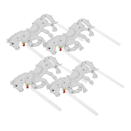 BESPORTBLE 4stücke Pferde-schattenpuppen Basteln DIY Traditionelles Chinesisches Puppenspiel-zubehör Pferdefiguren Pferdepuppe Chinesische Pferdepuppe von BESPORTBLE